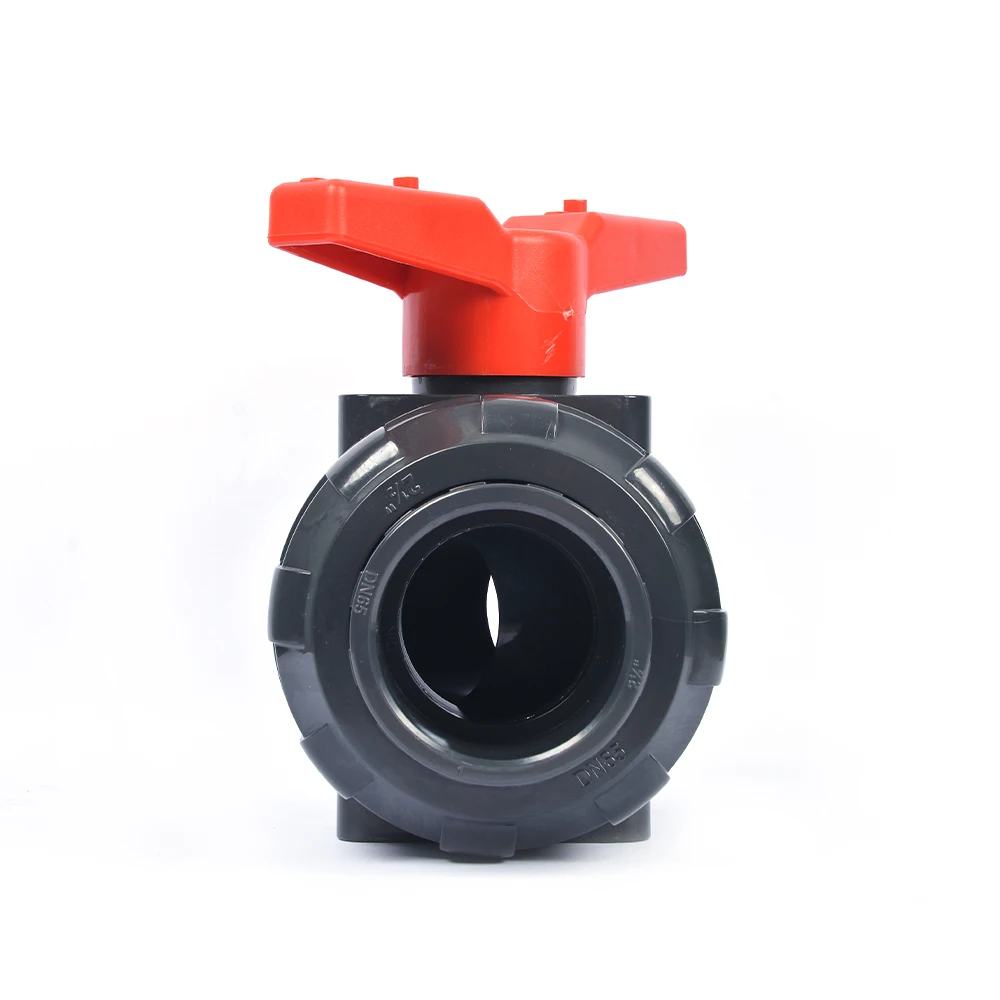 Free Sample Optional UPVC industry plumbing fittings upvc plastic double true union ball valve