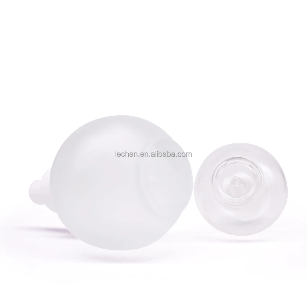 Lechan Clear Frosted Single Gourd Round Glass Dropper Bottles Suitable for Thinner Liquid