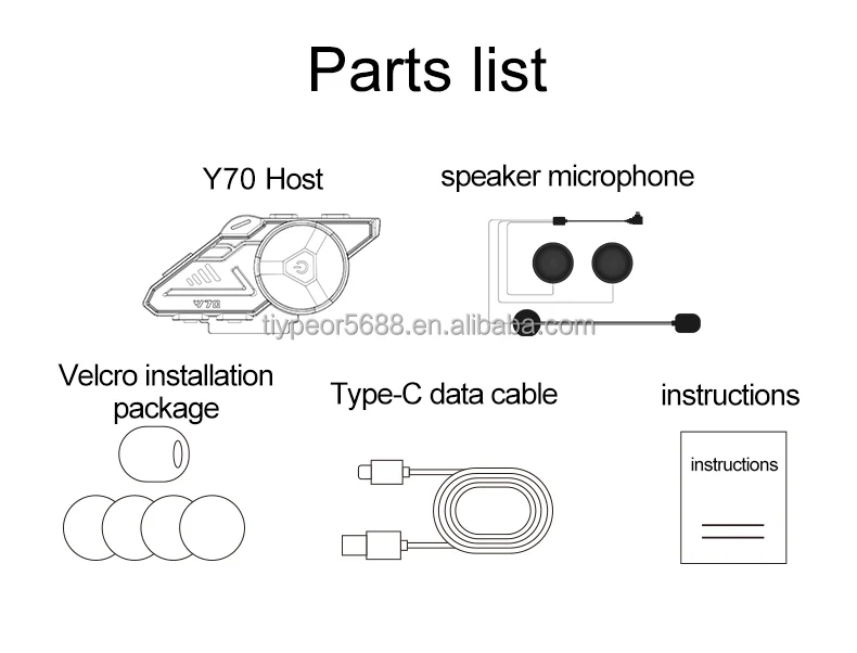 product tiypeor long standby rgb light effect waterproof wide call range motorcycle helmet earphone with half face motorcycle helmet-11