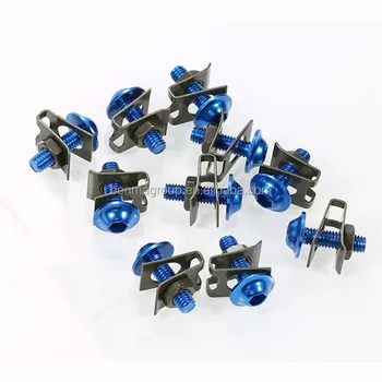 Viti Alluminio Nero Moto Kit 10 Bulloni M5 Per Carenatura Moto - Viti Parabrezza Con Wellnuts E Chiave Brugola, Colore Nero Viti Per Carenatura Moto - Foto 7