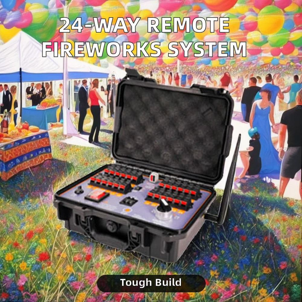 24-Way Wireless Remote Control Fireworks Firing System Safe Plastic ...