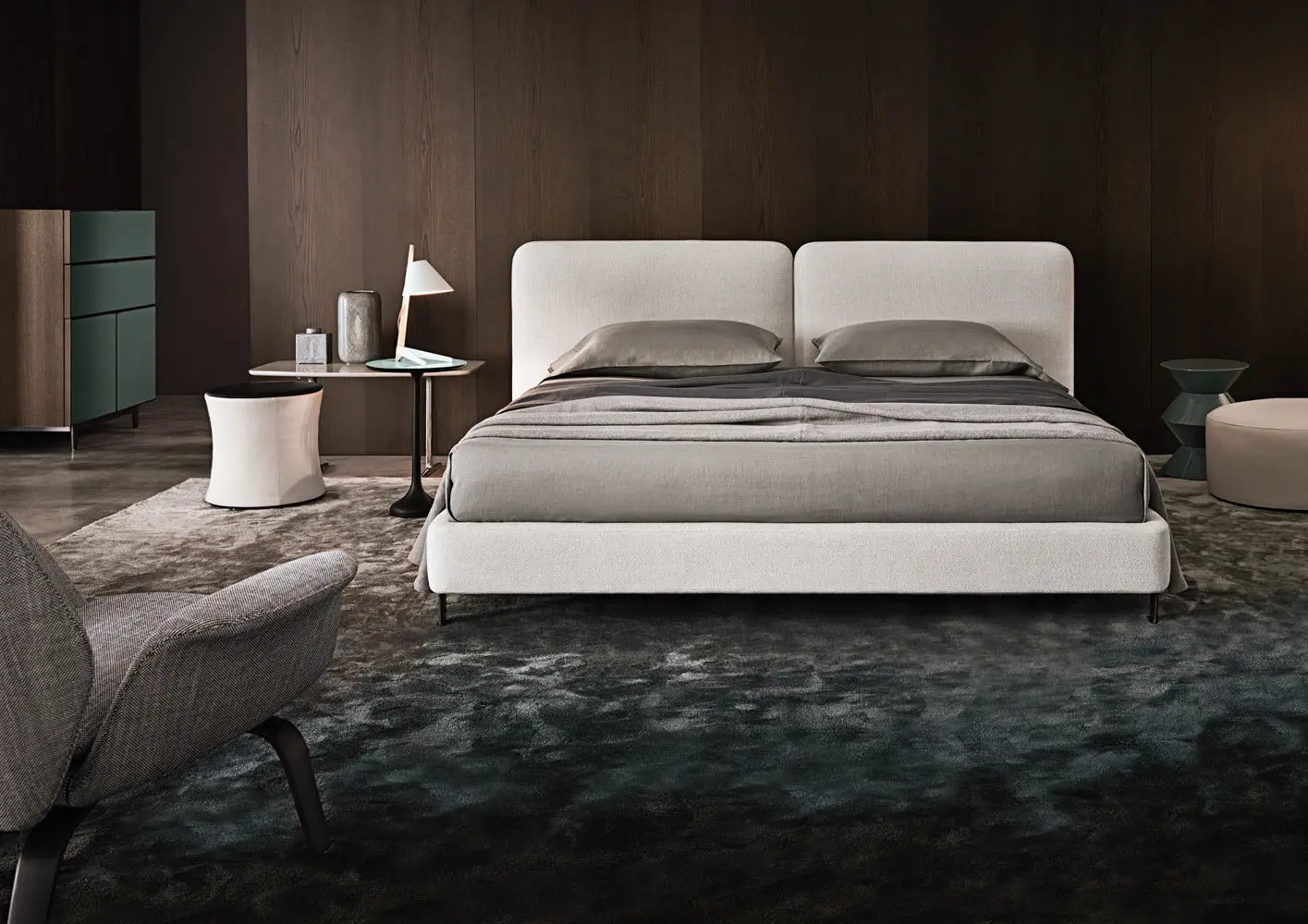 EKAR FURNITURE Italian minimalist design bed light luxury high-grade custom leather bed details