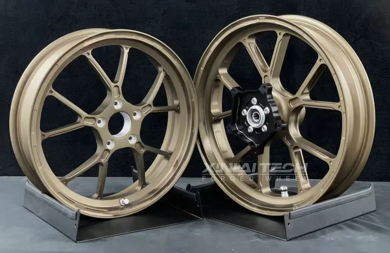 XL Lightweight Forged Custom Motorcycle Wheels CNC Anodized Finish for Aprilia SRMAX RS660 RSV4 Tuono V4 Sportbike Wheel - Image 3