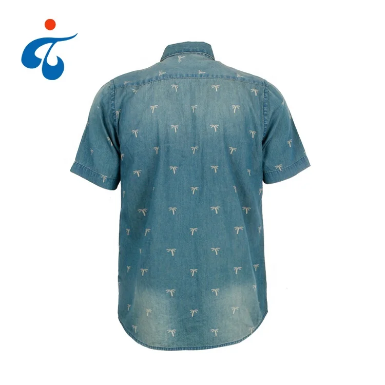 Made in China Comfortable Printed Denim Menswear Wholesale