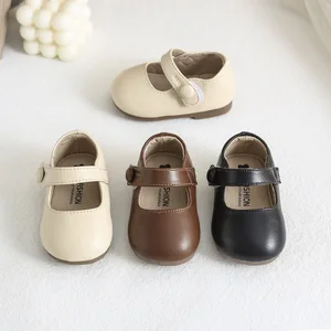 Casual Slides Shoes Cheap Leather Flat Sandals Shoes for Kids