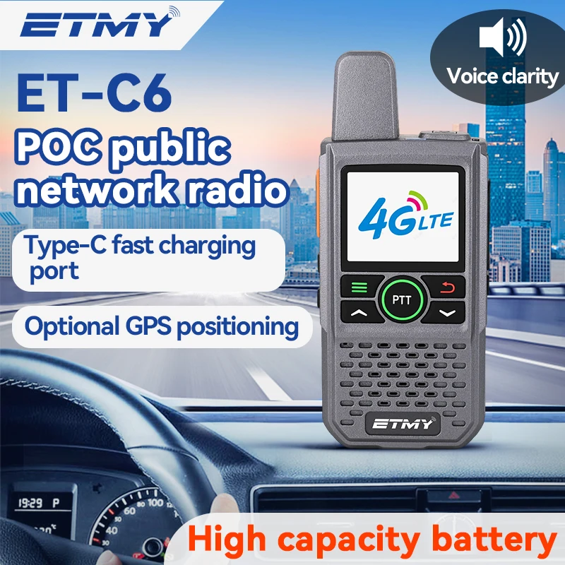Custom Poc Simcard 2 Way Radio 4g Long Range Module Lte Walkie Talkie for Taxi Service