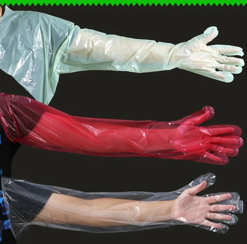 Arm's Length Long Veterinary Gloves Disposable Shoulder