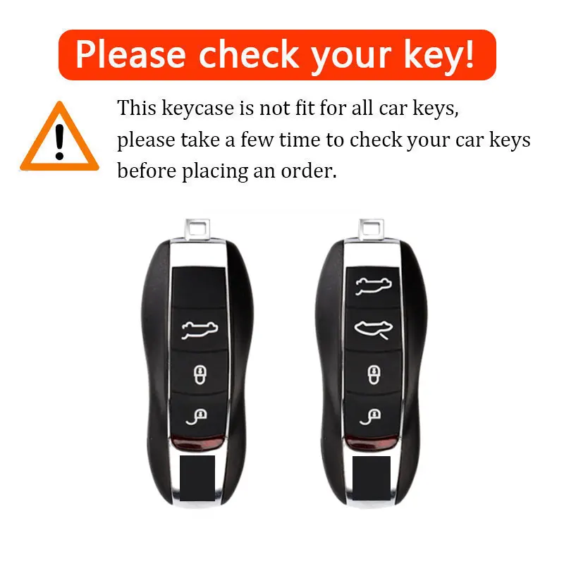 Car Remote Key Case Cover Protective 4pcs Set for Pors Che a Panamera Cayenne Macan 718 911 Taycan Cayman Boxster Carrera Spyder