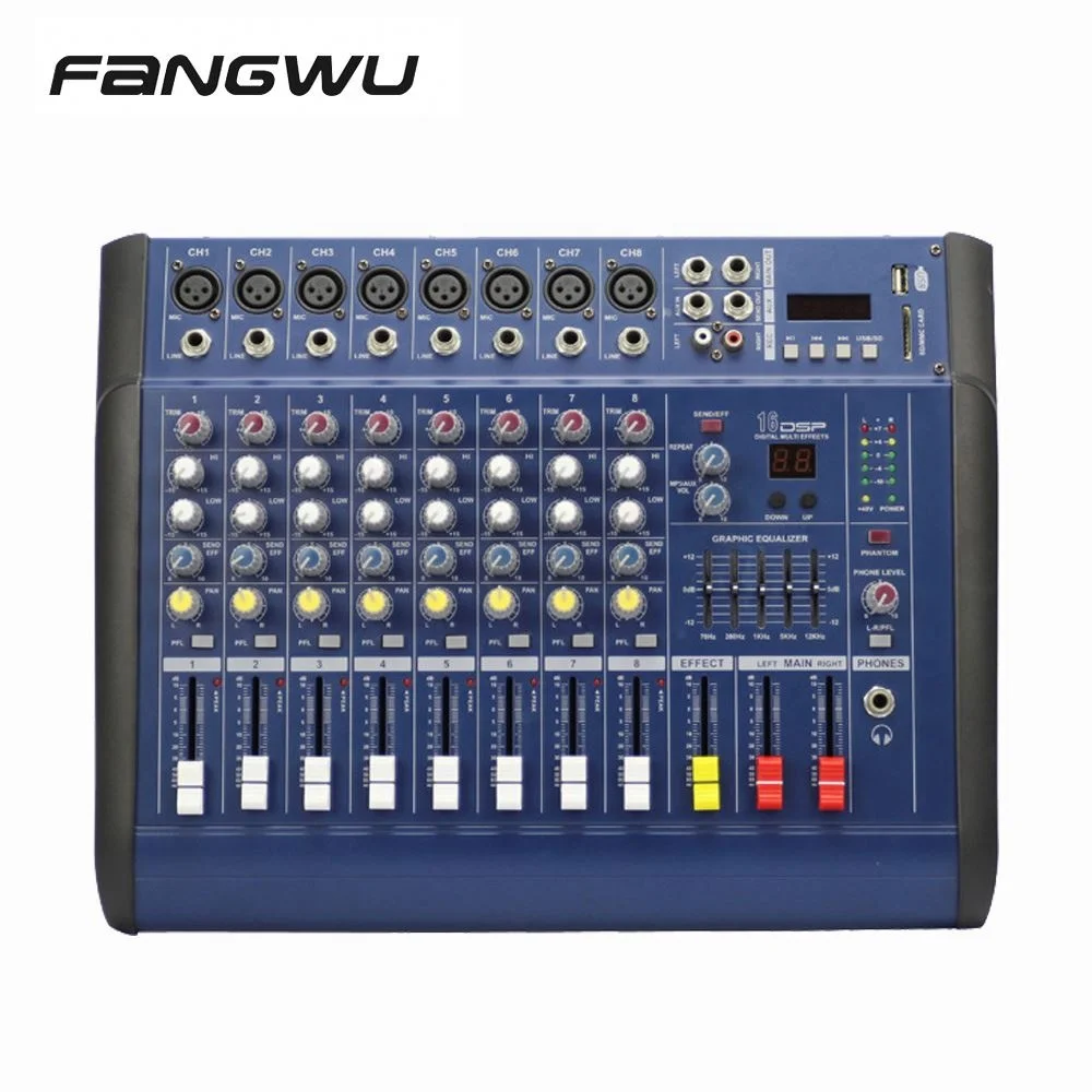 high quality 8 channel power mixer