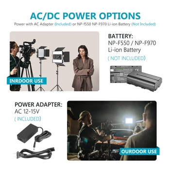 Neewer 2-Pack Advanced 660 LED Panel Video Light  Kit Photography Dimmable With 2.4G Wireless Remote for Studio Shooting product image