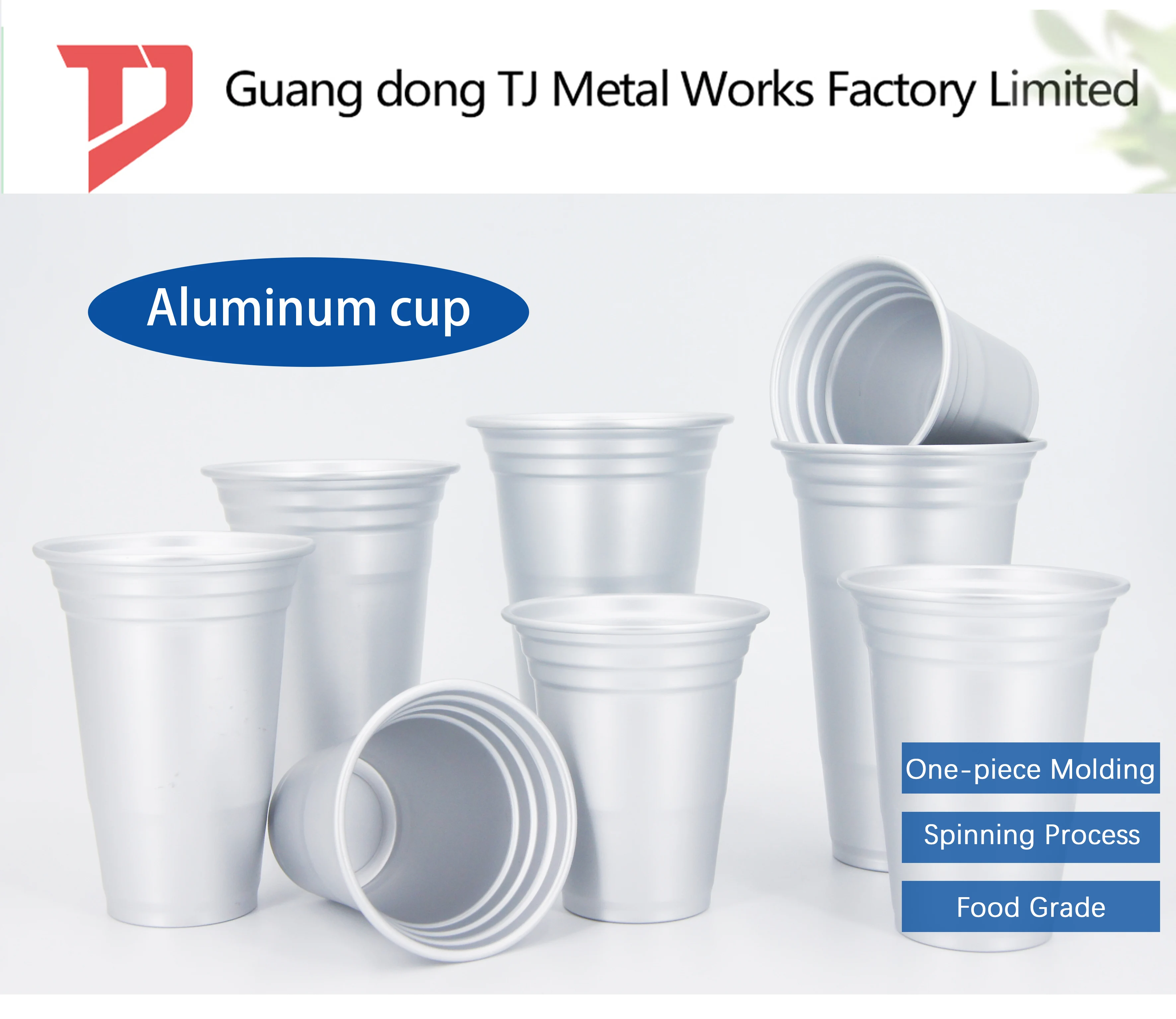 Custom Color Promotional Party Aluminum Drinking Cup Beer Metal Tumbler