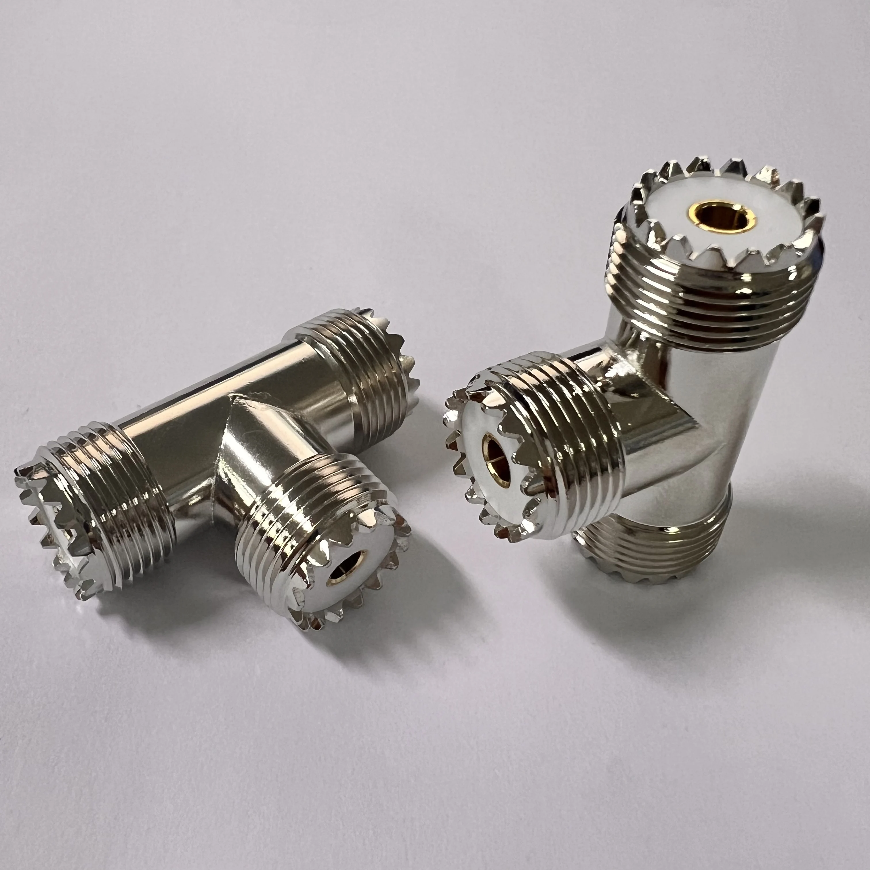 Top Sale Good Quality UHF-KKK Connector Adapter UHF Female to Female to Female UHF Adapter manufacture