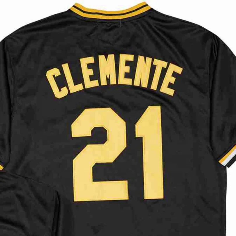 Source Clemente Black Best Quality Stitched Baseball Jersey on m