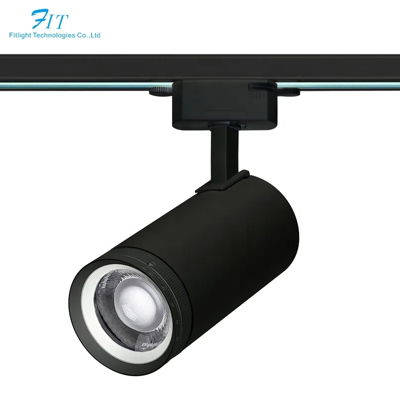 Modern 30W Factory Price LED Track Light Rail Lighting System Motorized Zoomable Adjust Aluminum Lamp COB 3-4 Lines Optional