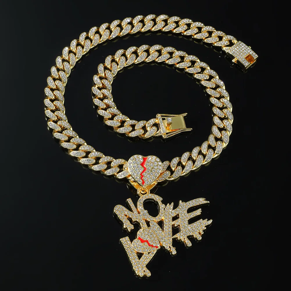Hip Hop Rockstar Rapper Punk Iced Out Bling Cuban Chains