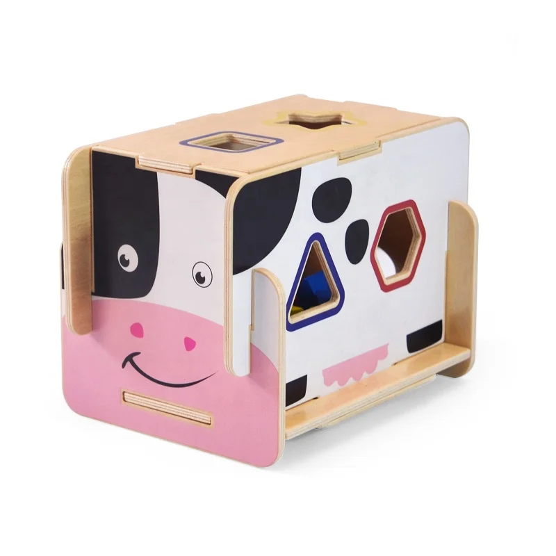 Оптовая продажа детский деревянный куб-сортировщик в форме