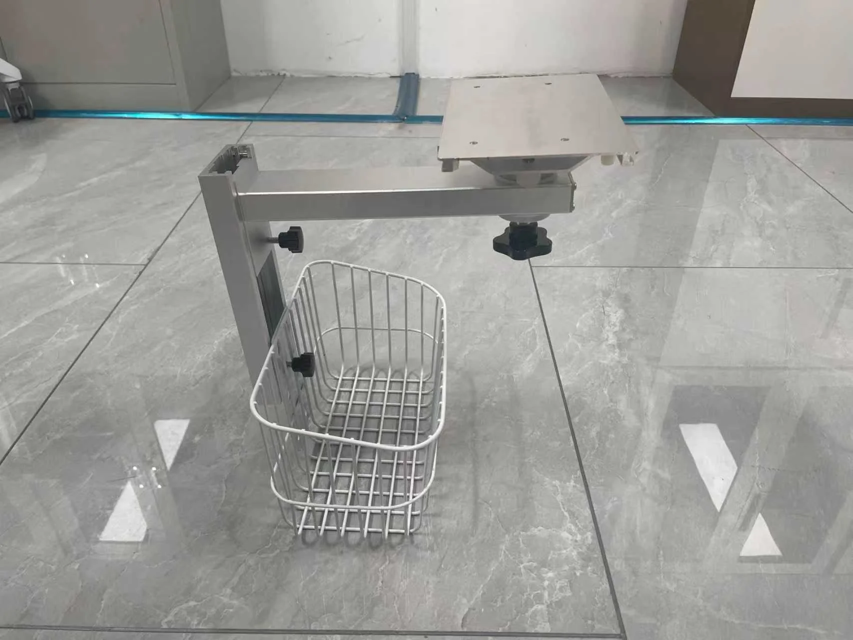 Hospital Furniture Portable Adjustable Modern Wall Mount Bracket with Basket for ICU Hotel & Hospital Use 2