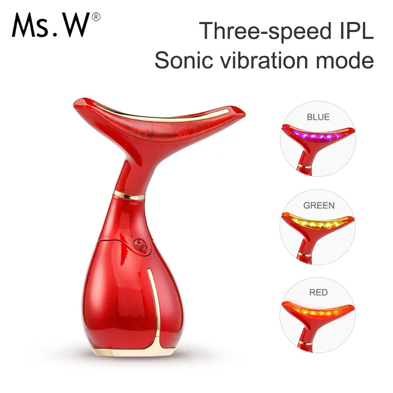2021, трендовый портативный терапевтический массажер для лица Ms.W, Электрический Уход за шеей, Домашнее использование, микротоковое устройство для подтяжки лица