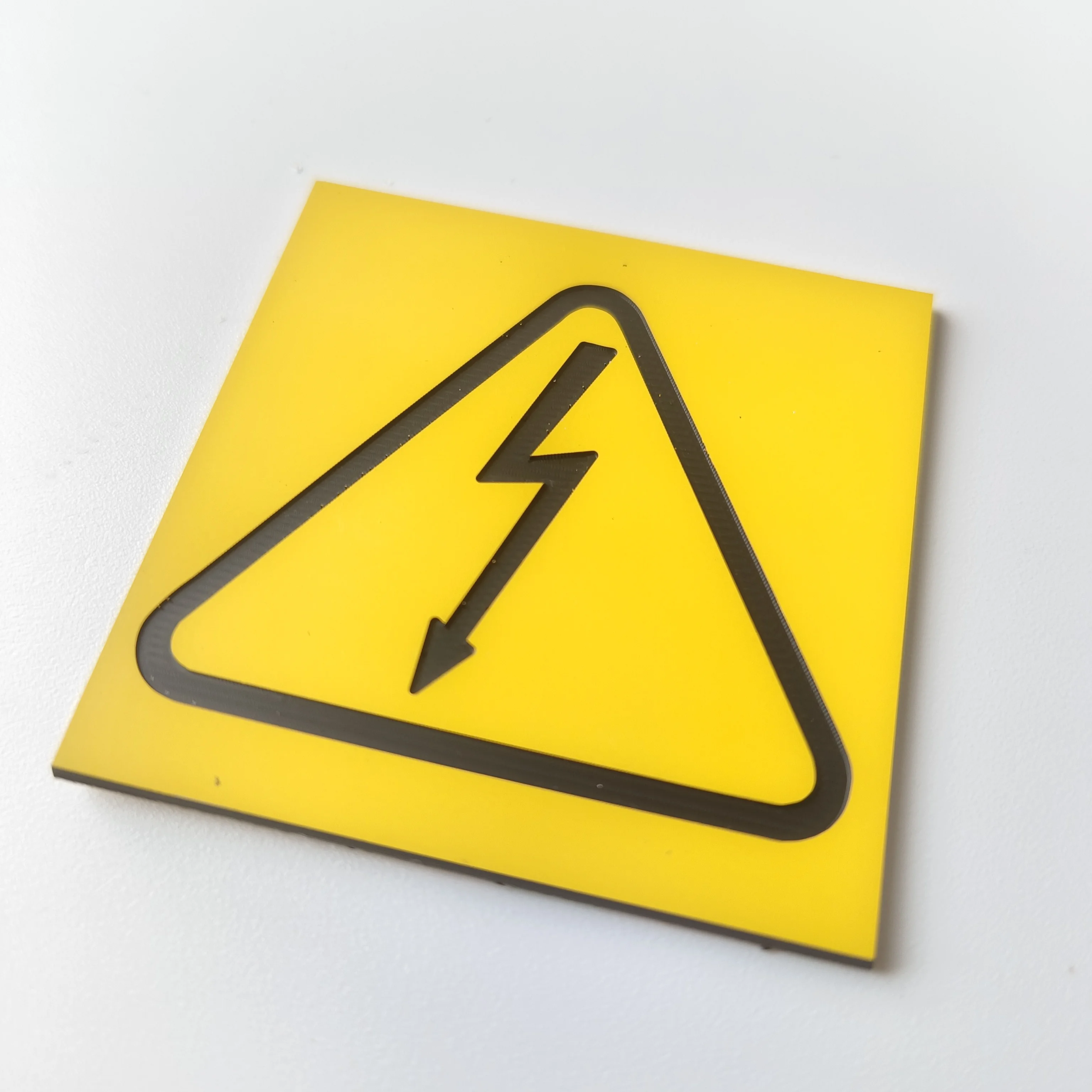 product china high quality abs traffolyte sheet engraved plastic electric warning labels for equipment-3