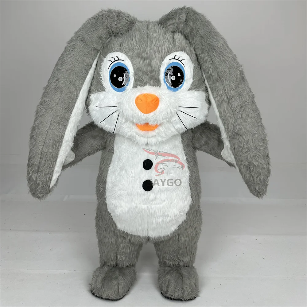 High Quality Inflatable Easter Bunny Mascot Costume Giant Life Size Inflatable Mascot for Sale Factory
