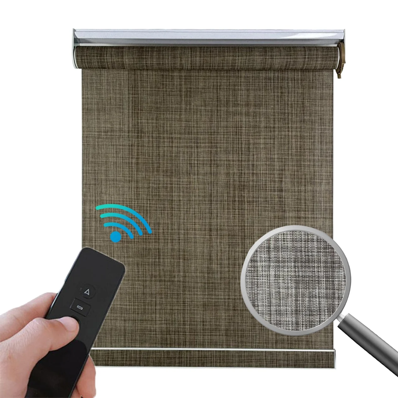 Wood Finish Blinds for Window Smart Blinds Shades & Shutters Beam Roller Blinds with Metal Clamp