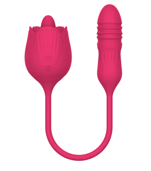 REDBURG Automatic Rose Vibrator Tongue-Licking Clitoris-Sucking Massage Masturbation Toy Dildos for Women