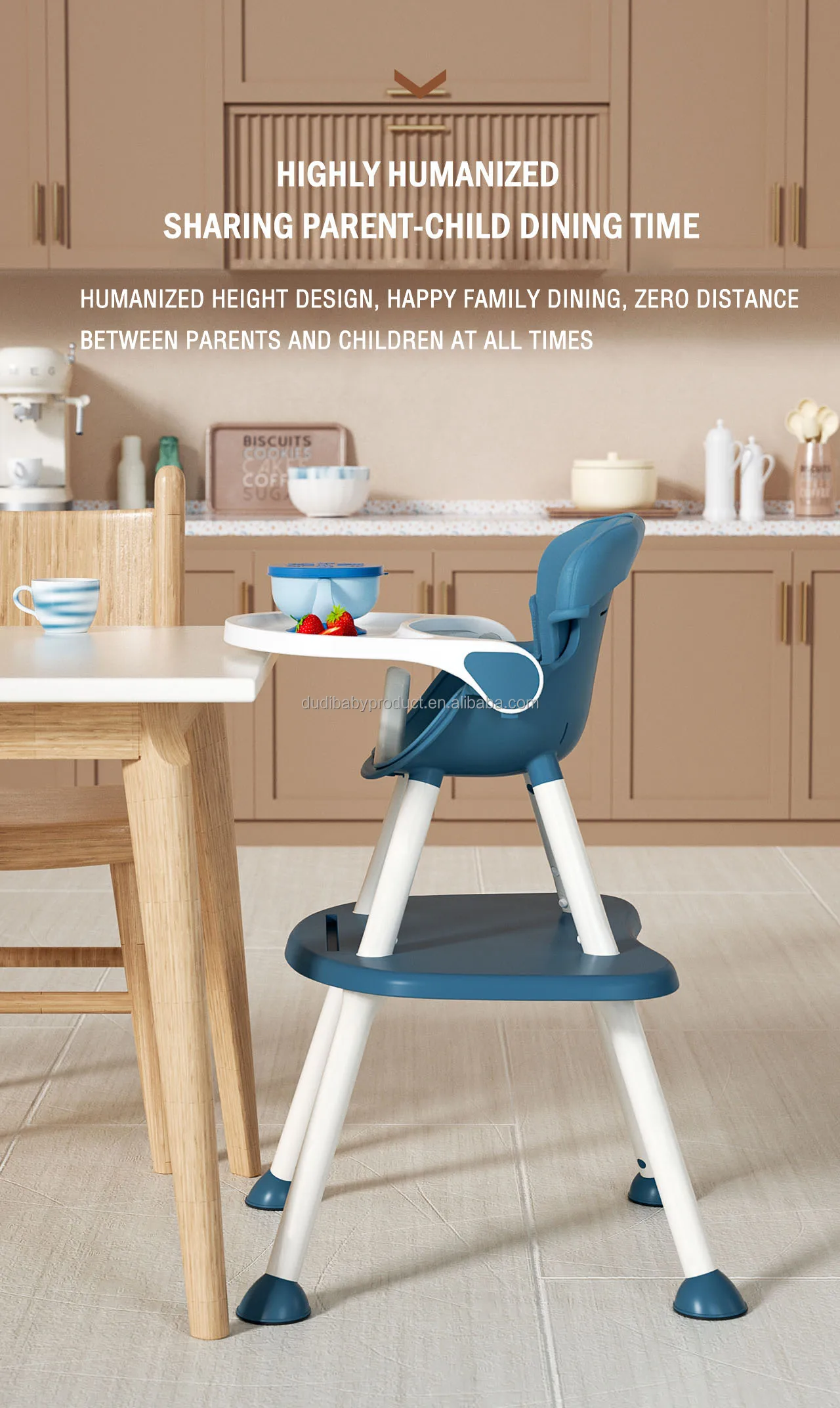 Best Quality Durable Baby 4 in 1 Dinning High Chair with Table