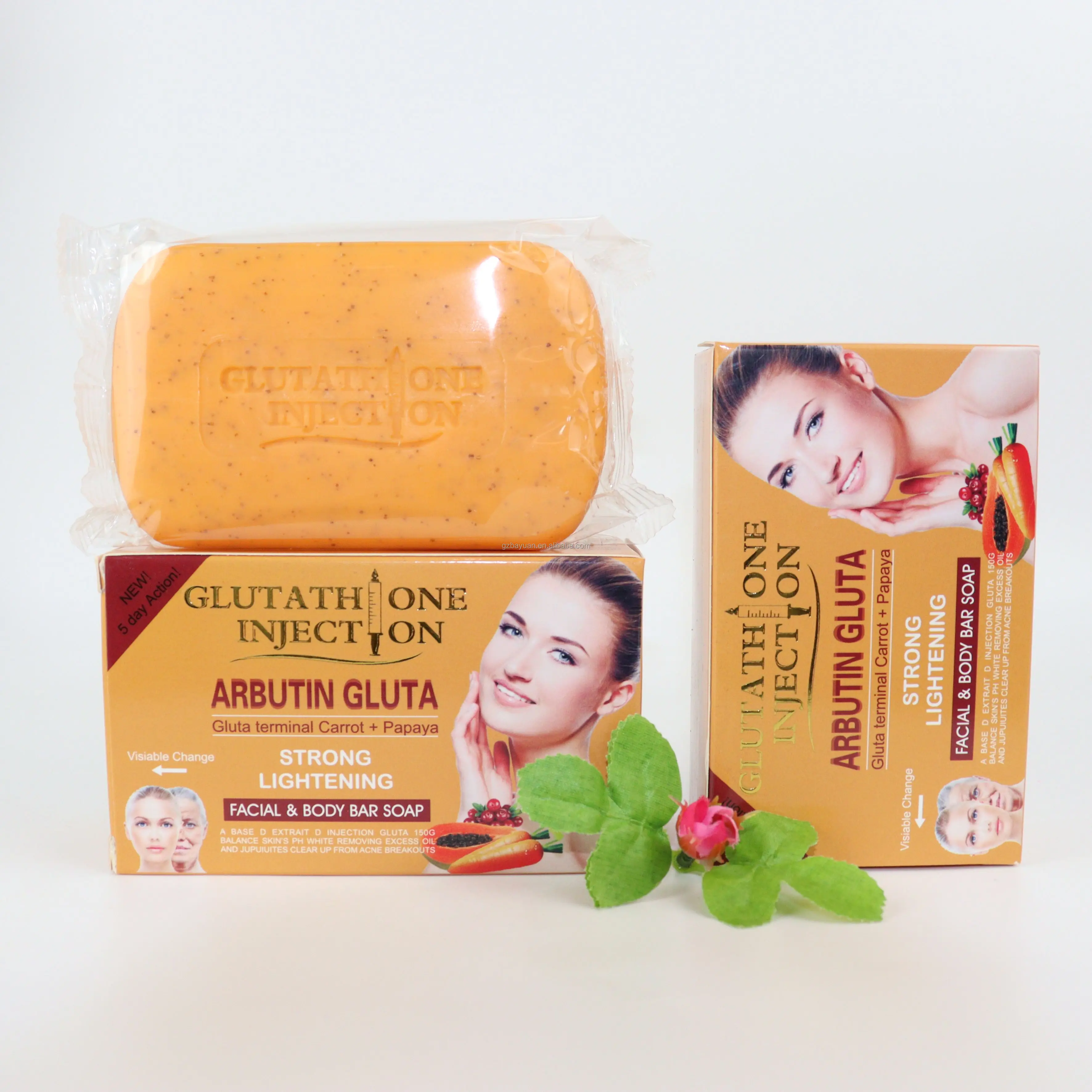 New Private Brand Arbutin Gluta Carrot Papaya Extract Skincare Whitening  Organic Soap for All Skin Remove Dark Spots Strong