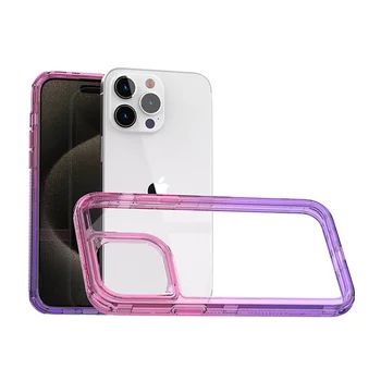 Luxury Colorful Shockproof Clear Transparent Phone Case For Iphone 12 13 14 15 Pro Max Back Cover