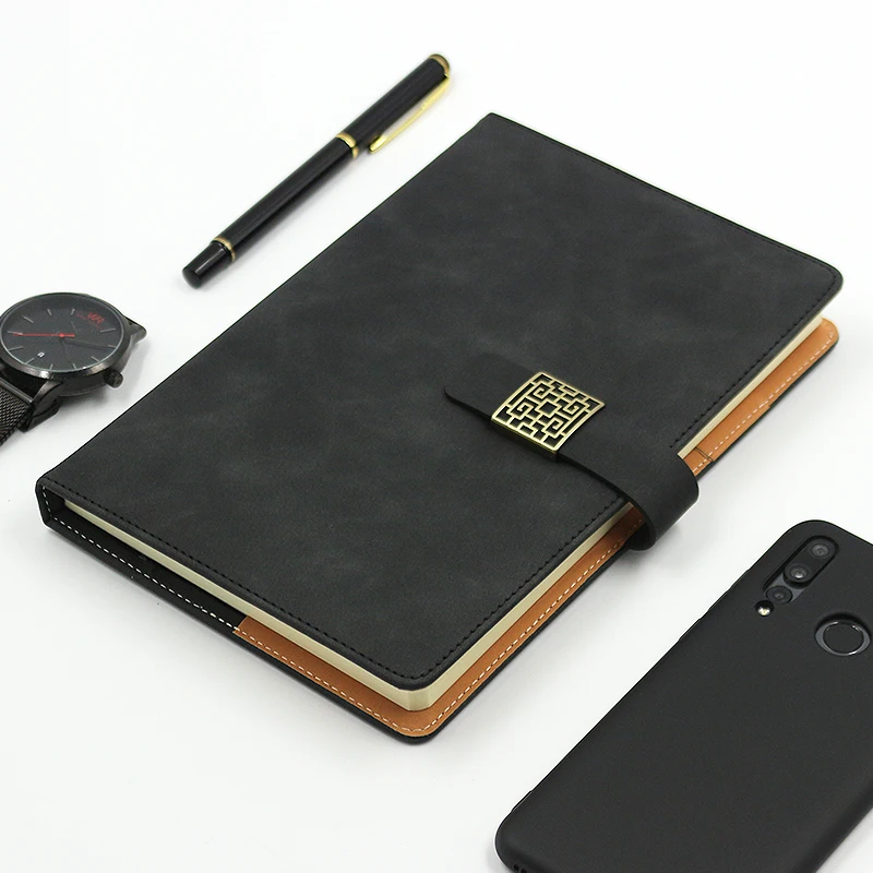 A4 Notebook Pu  Leather Stationery Notebook With Pen Reusable Erasable Printing Note Book for Gifts