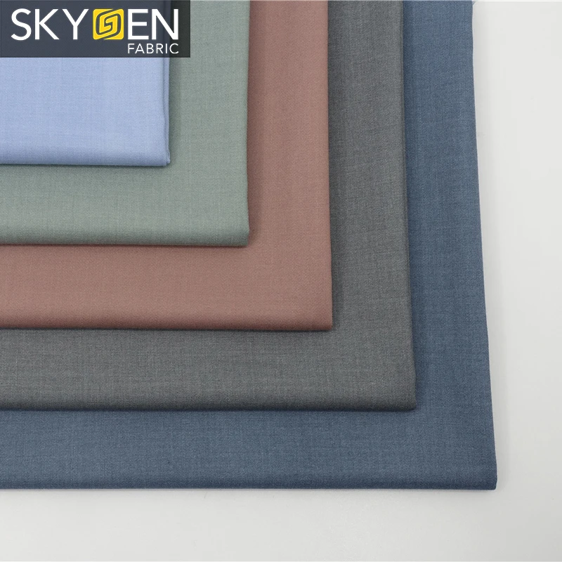 Skygen 32% Viscose 65% Polyester 3% Spandex 145 Gsm Anti Wrinkle China Viscose Fabric