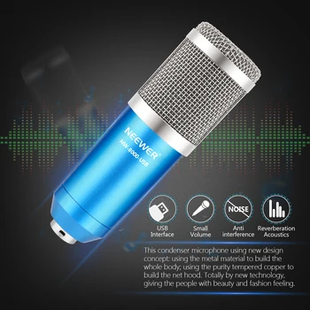 NEEWER USB Microphone 192KHZ/24Bit Plug & Play Computer Cardioid Mic Podcast Condenser Microphone+Professional Sound Chipset product image