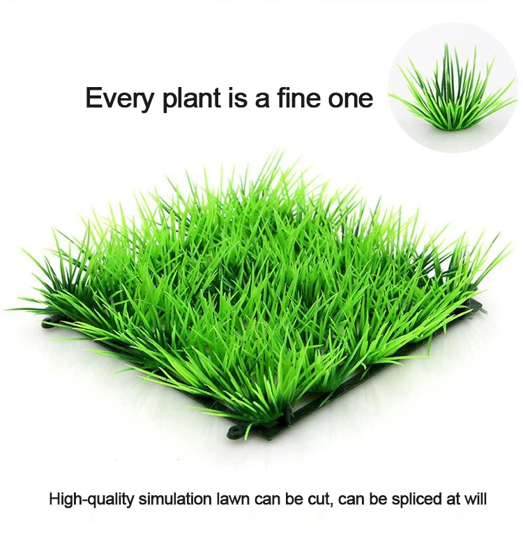 Eco-Friendly Artificial Grass Mat for Aquarium Decoration Freshwater & Saltwater Tropical Fish Tank Accessories Plastic 5W Power