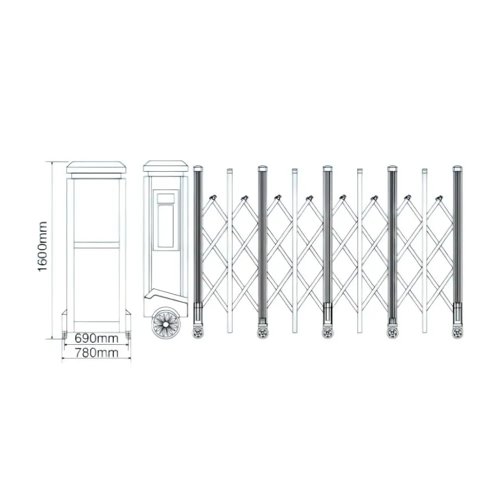 Luxury Modern Automatic Accordion Folding Driveway Gate Wrought Iron ...
