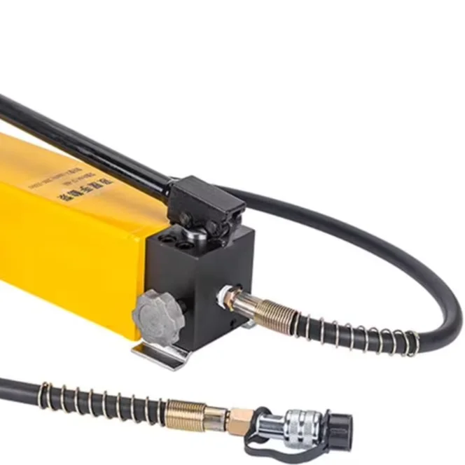Manual Hydraulic Pump with Pressure Gauge 2-Speed Power Pack for Hydraulic Lifting High Efficiency Hand Pump
