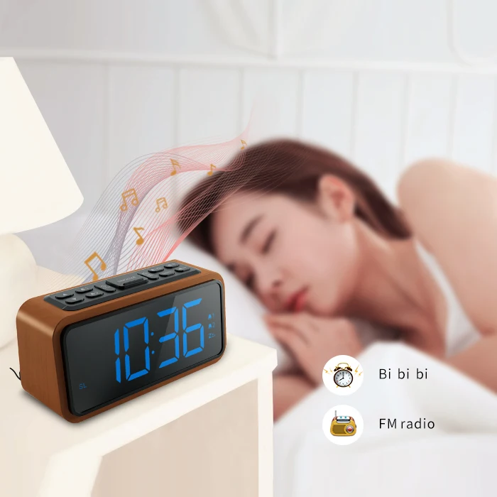 Acquista Sveglia digitale a LED Sveglia a specchio Orologio da tavolo snooze Orologi da scrivania elettrici con ora, display della temperatura in Italia a partire da 20