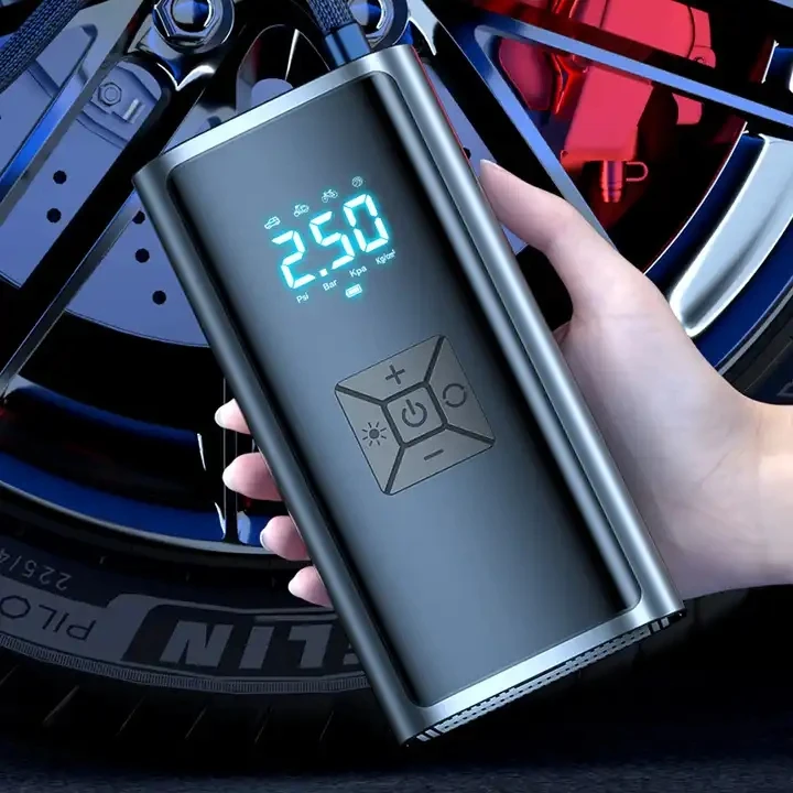 150psi Electric Tire Pump 4500 Mah Mini Wireless Inflator Portable Compressor Digital Car Pump