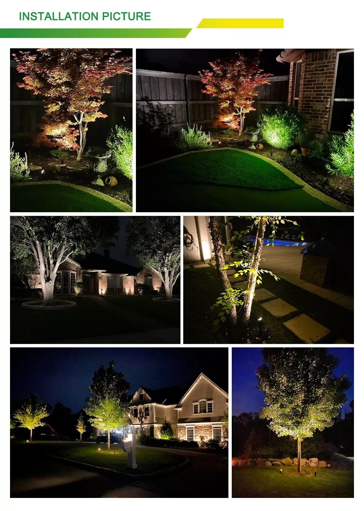 Exterior Lighting Low Voltage Led Landscape Tree Lights Outdoor Lawn ...