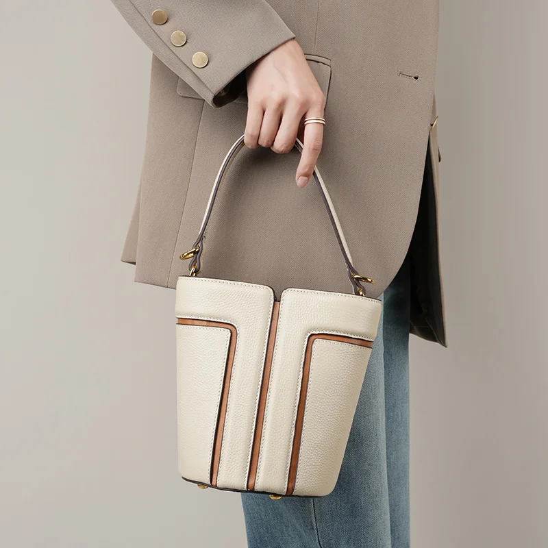 Latest Design Customize Wholesale Lady Leather Crossbody Shoulder Bag Leather Hand Bag for Women’s Bucket Bag