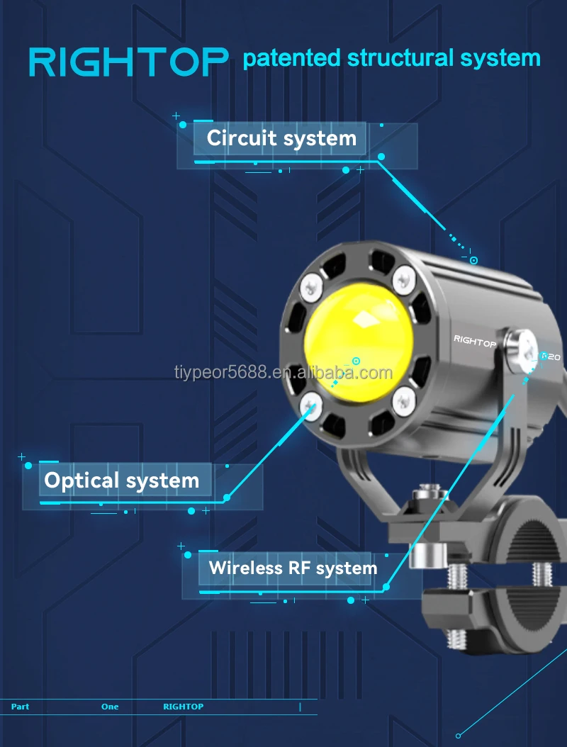 lo beam tangent light for motorcycle atvutv144-3