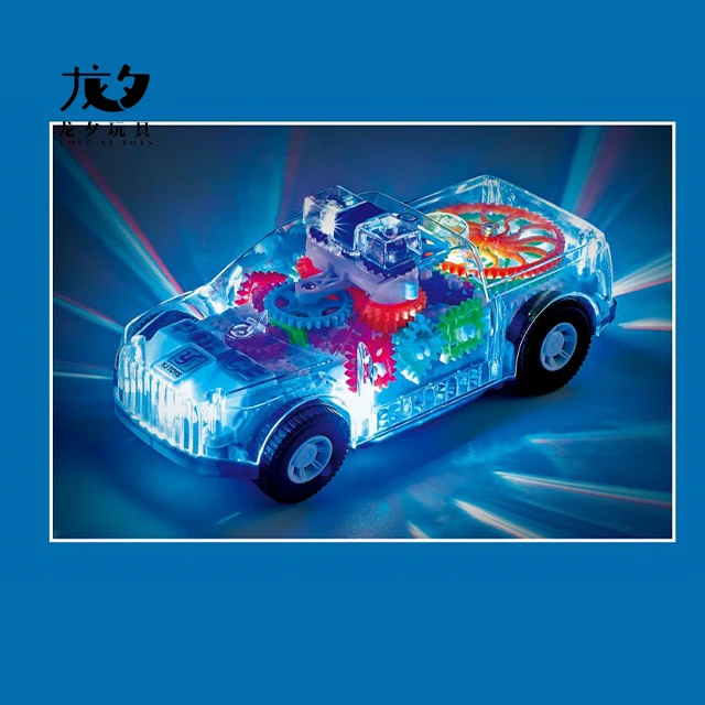 Gear Jouet,mécanique Transparent pour Voiture,Poisson Rouge,Jouet électronique,Jouet de Voiture Universel avec lumières et Yeux - - Jeux - Jouets