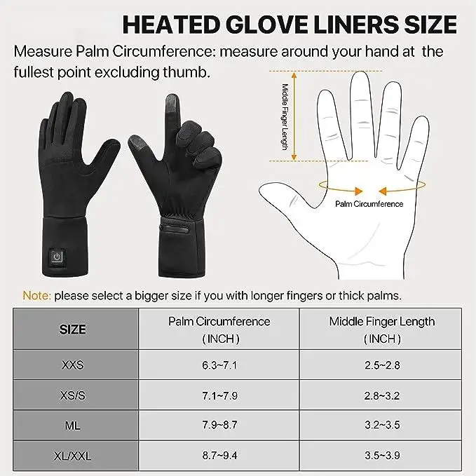 Usb Heated Gloves Battery Pack Electric Waterproof Heated Gloves With ...