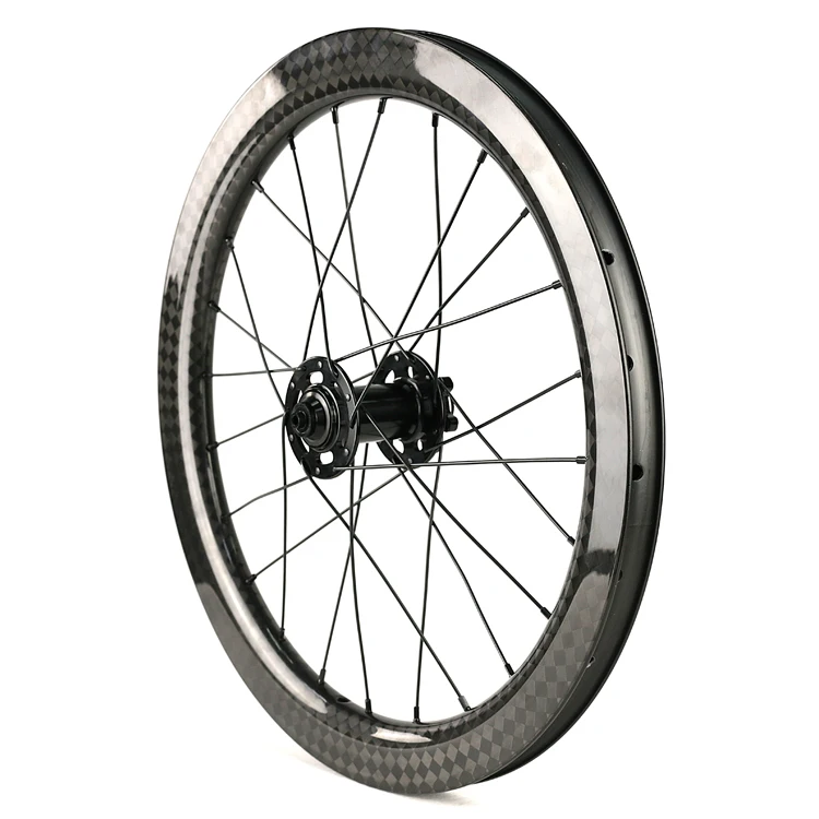 カーボン406ホイールセット38mm深さチューブレス折りたたみ