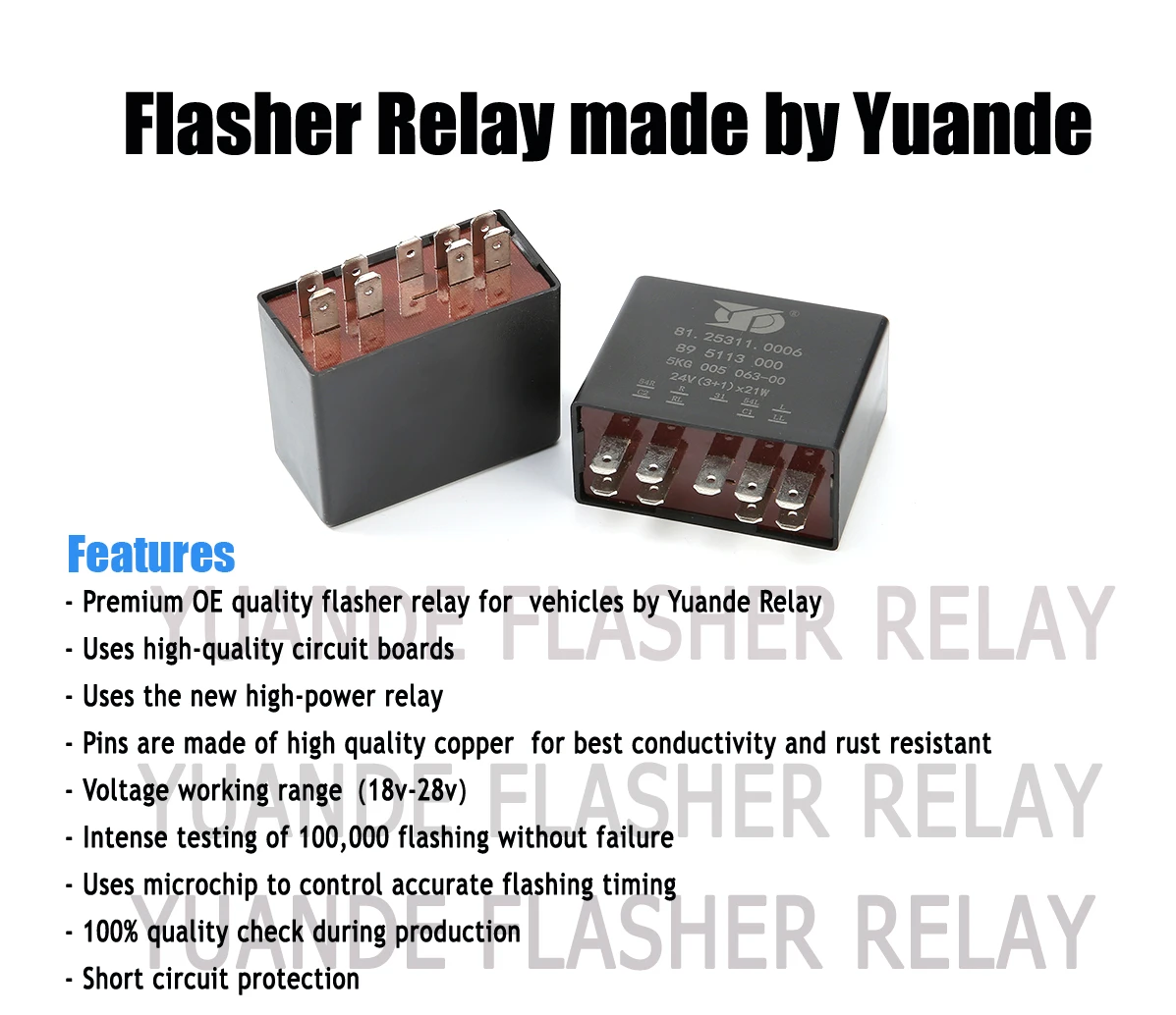 Universal Flasher Relay 24v For Man Truck 81253110006 81253110010 High Quality Relay 5kg 005 063