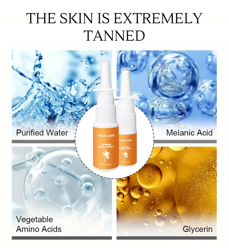 Oem/odm Darken Skin Extreme Tan Accelerator Nasal Tanners Tanning Spray