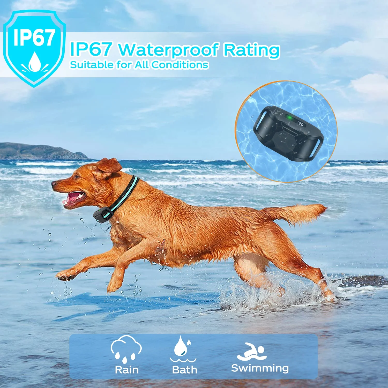 Factory Producing Dog Training Collar Humane No Shock Electric Training Collars High End Training Collar Dog IP67 3608FT Range