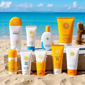 Customised Colours Organic UV Protection Tricolour Sunblock Cream SPF50 for Make-up Application Skin Tone Facial Sunscreen