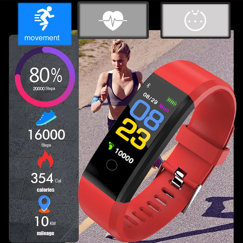 Fitness Tracker Smartwatch M5 CaracterÃsticas Blood Pressure Smart