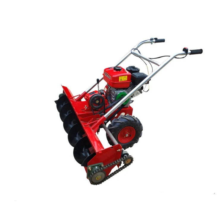Маленький 7.5HP бензиновый подметальник для снега Многофункциональный ручной подметальный на колесах