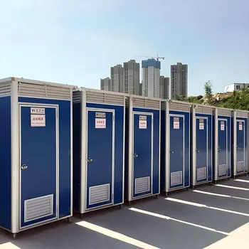 Outdoor Prefab Mobile Portable Public Twin Toilet Prefab Mobile Portable Public Toilet With Enclosed Shower Parts